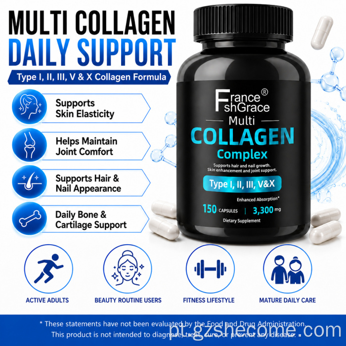Shecome Collagen Joints Health Cápsulas de colágeno para pele